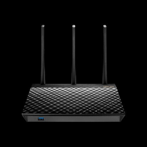 ASUS RT-AC1900U wireless router Gigabit Ethernet Dual-band (2.4 GHz / 5 GHz) Black