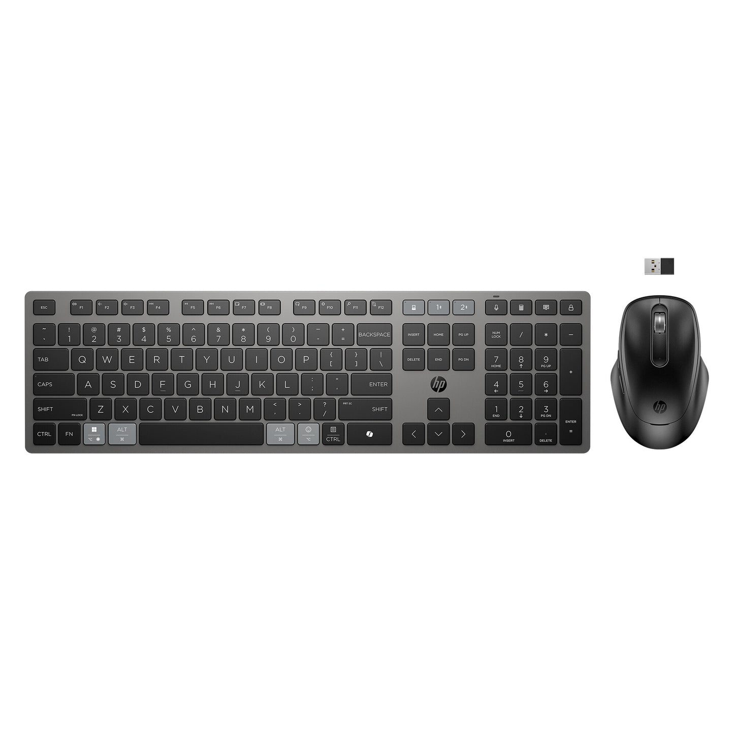 HP 720 Multi-Device Rechargeable Wireless Keyboard and Mouse Combo
