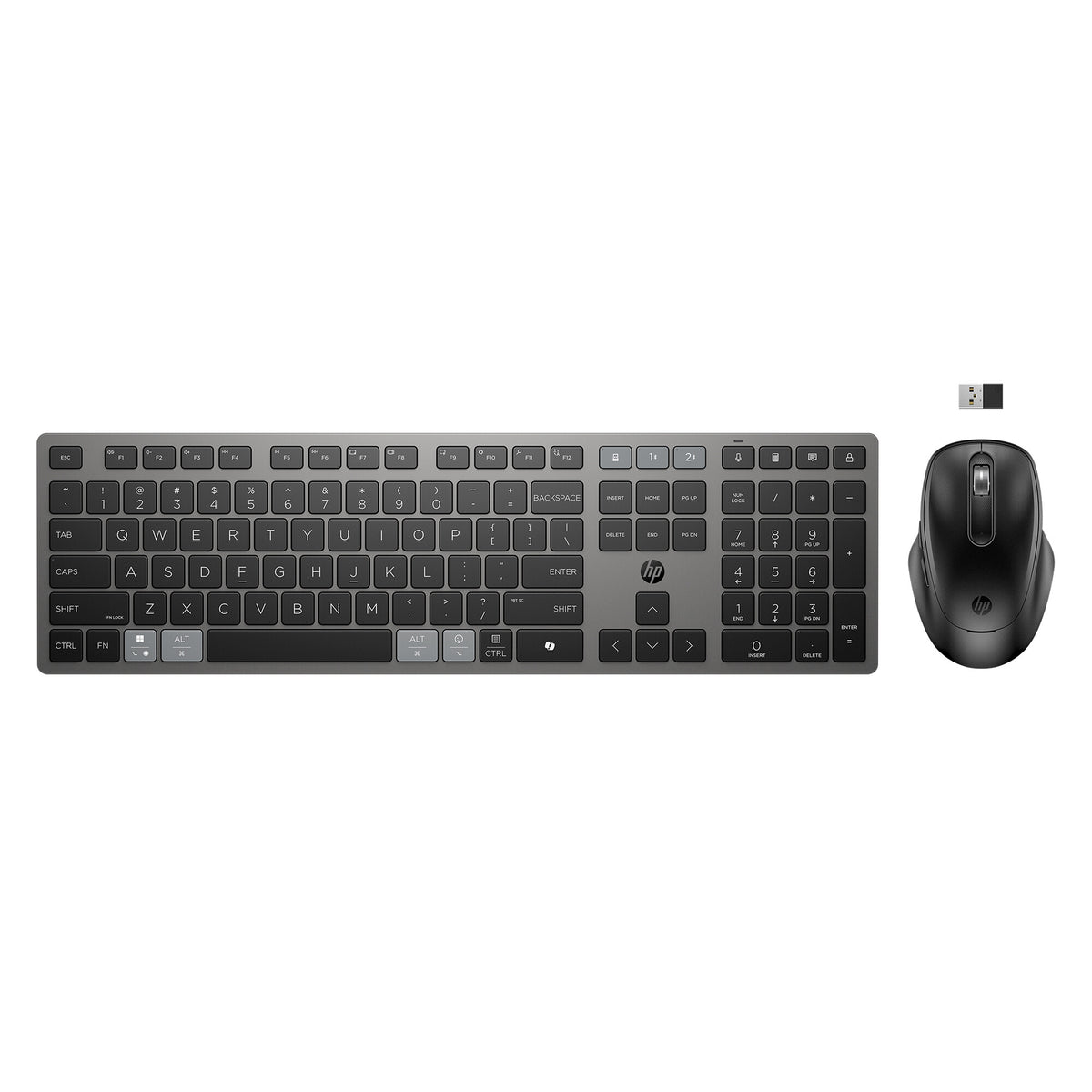 HP 720 Multi-Device Rechargeable Wireless Keyboard and Mouse Combo
