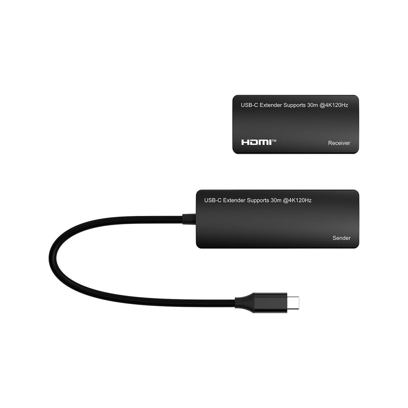 Microconnect MC-USBCHDMIEXT-30M AV extender Silver