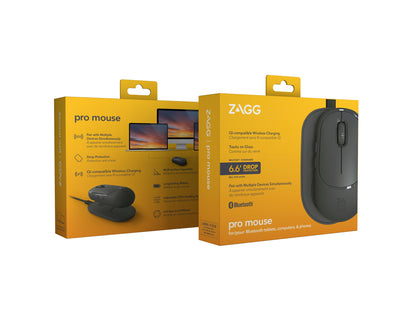 ZAGG Accessories-Promouse- Wireless Mouse & Wireless Charge Pad-Charcoal