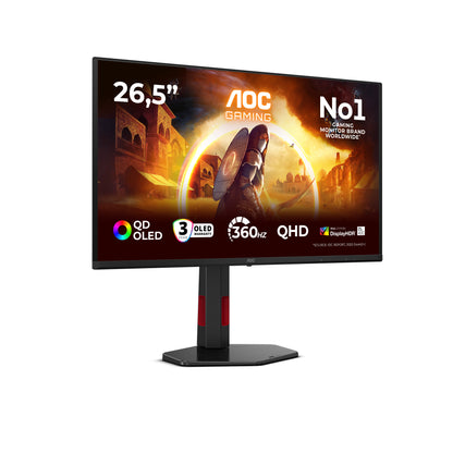 AOC G4 Q27G4SDR computer monitor 67.3 cm (26.5") 2560 x 1440 pixels Quad HD QD-OLED Black, Red