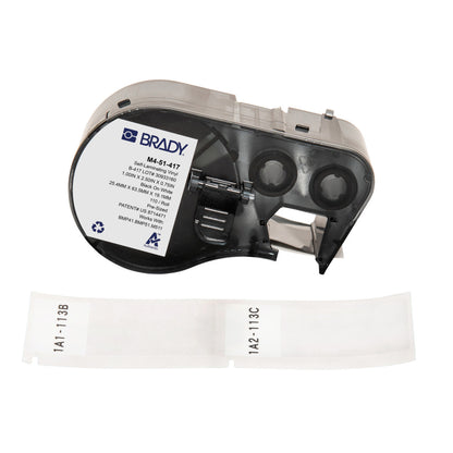 Brady M4-51-417 printer label Black, White Self-adhesive printer label