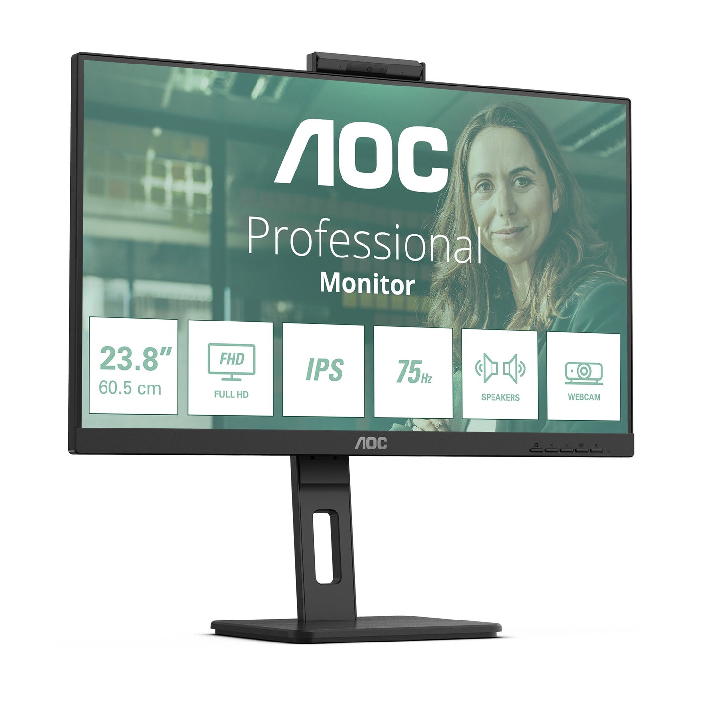 AOC 24P3QW computer monitor 60.5 cm (23.8") 1920 x 1080 pixels Full HD Black
