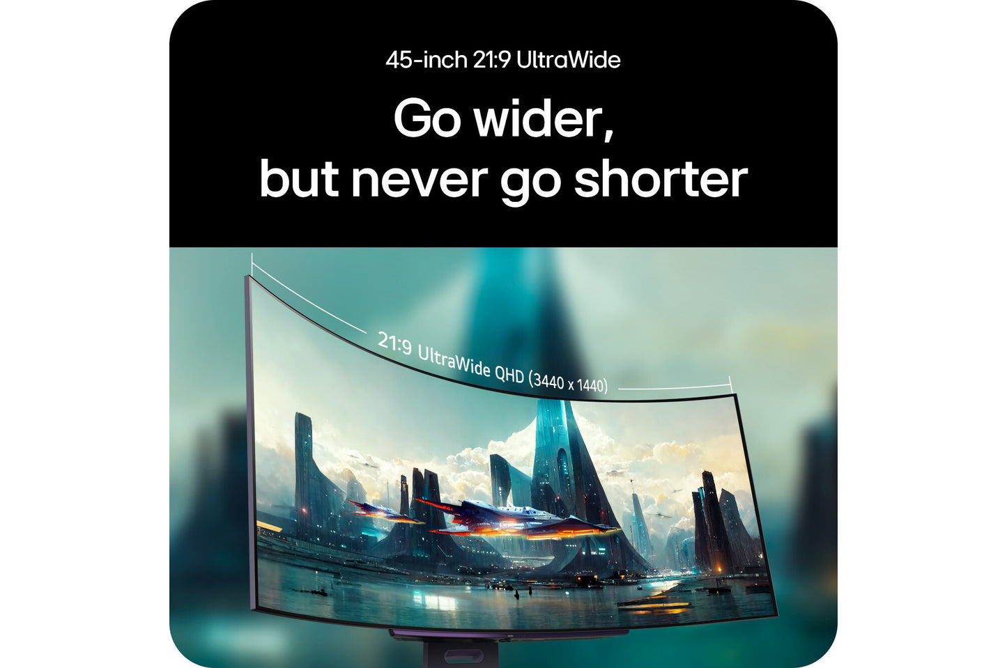 LG 45GX90SA-B computer monitor 114.3 cm (45") 3440 x 1440 pixels Wide Quad HD OLED Black