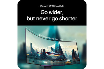 LG 45GX90SA-B computer monitor 114.3 cm (45") 3440 x 1440 pixels Wide Quad HD OLED Black