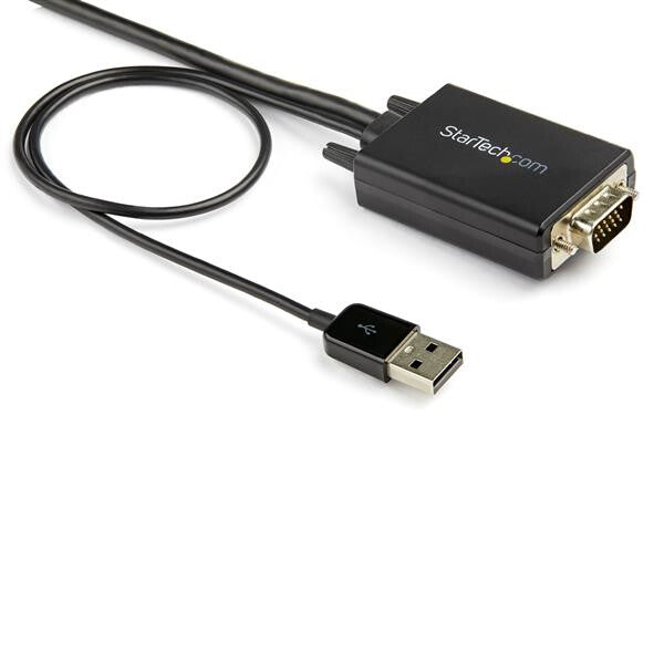 StarTech.com 2m VGA to HDMI Converter Cable with USB Audio Support & Power - Analog to Digital Video Adapter Cable to connect a VGA PC to HDMI Display - 1080p Male to Male Monitor Cable