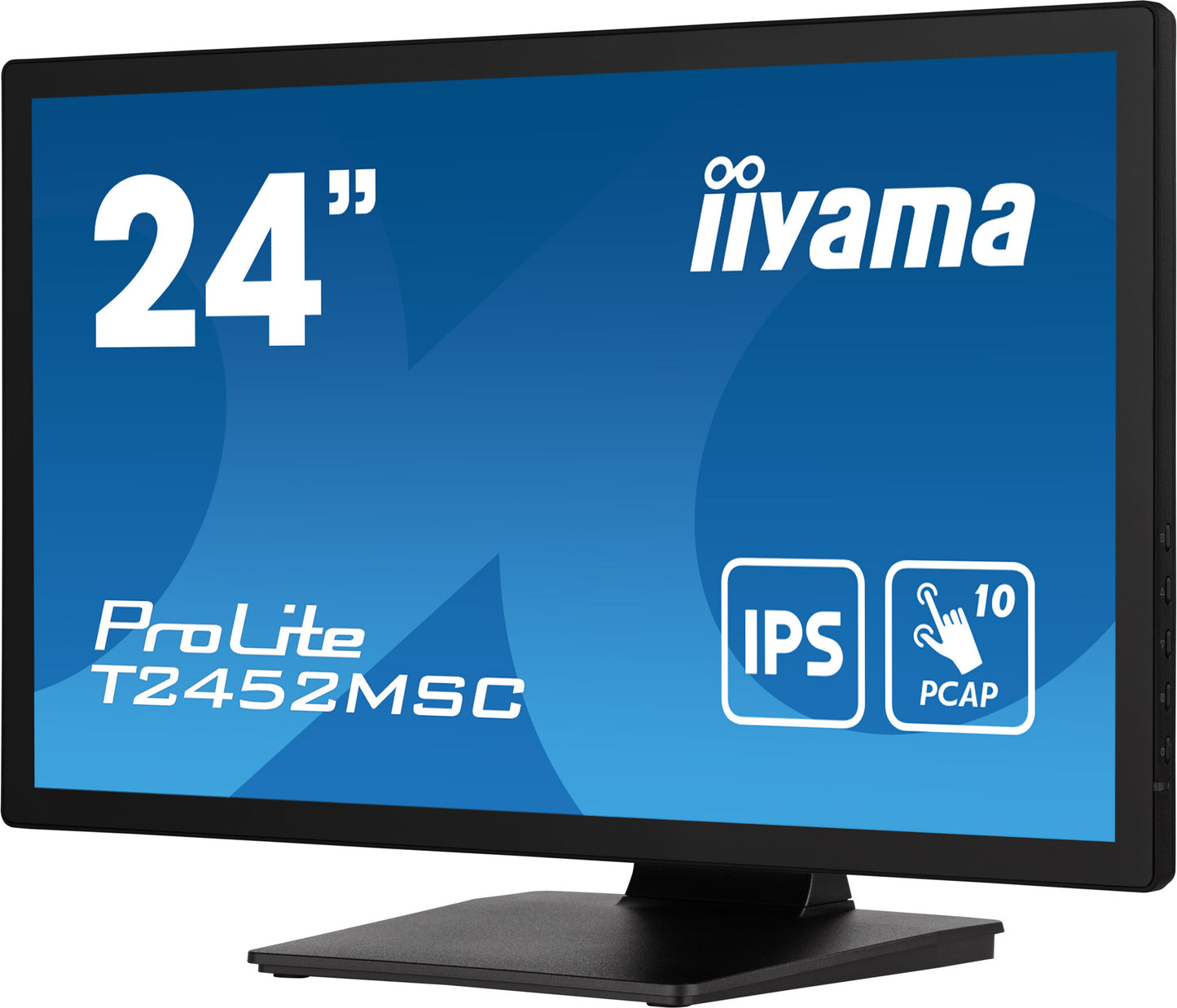 iiyama ProLite T2452MSC-B1 computer monitor 60.5 cm (23.8") 1920 x 1080 pixels Full HD LCD Touchscreen Multi-user Black