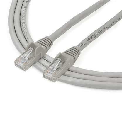 StarTech.com 2m CAT6 Ethernet Cable - Grey CAT 6 Gigabit Ethernet Wire -250MHz 100W PoE RJ45 UTP Network/Patch Cord Snagless w/Strain Relief Individually Tested
