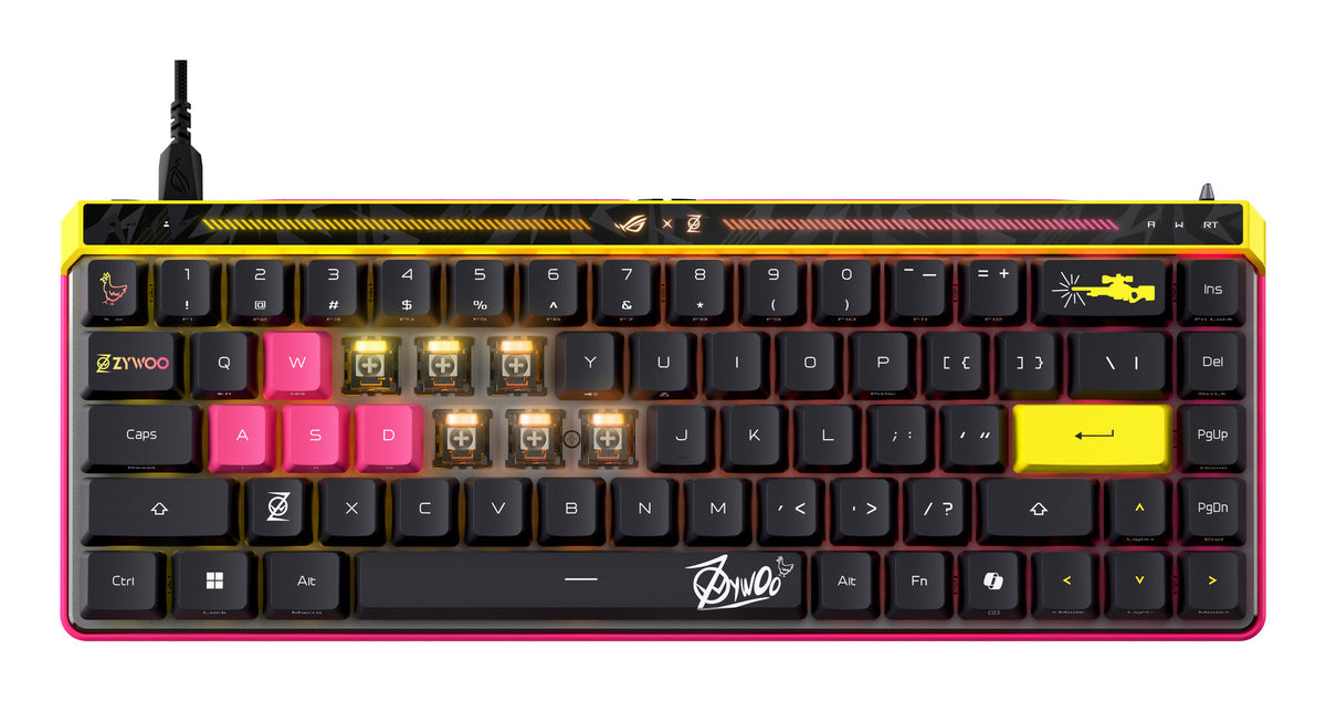 ASUS ROG Falchion Ace HFX ZywOo Edition keyboard Gaming USB QWERTY US International Black