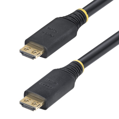 StarTech.com 35ft (10.6m) Active High Speed HDMI Cable with Gripping Connectors, 4K 60Hz/1440p 144Hz, HDR10/HDCP 2.2/ARC, 18Gbps, UHD HDMI 2.0 Cord for TV/Monitor/Display, TPE Jacket
