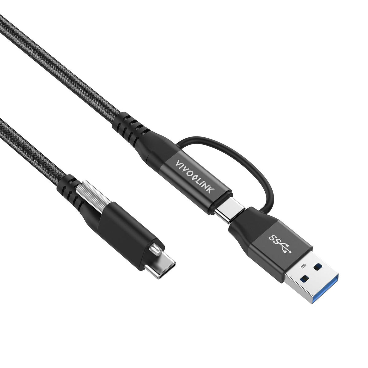 Vivolink PROUSBCMM1.5ADP USB cable USB 3.2 Gen 2 (3.1 Gen 2) 1.5 m USB C USB A/USB C Black