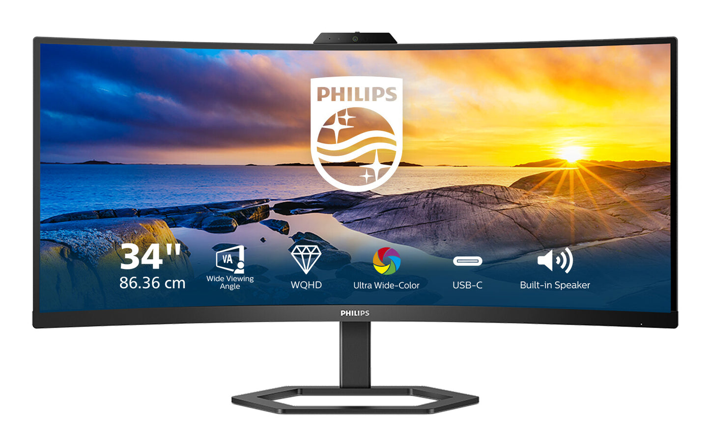 Philips 5000 series 34E1C5600HE/00 computer monitor 86.4 cm (34") 3440 x 1440 pixels 4K Ultra HD LED Black