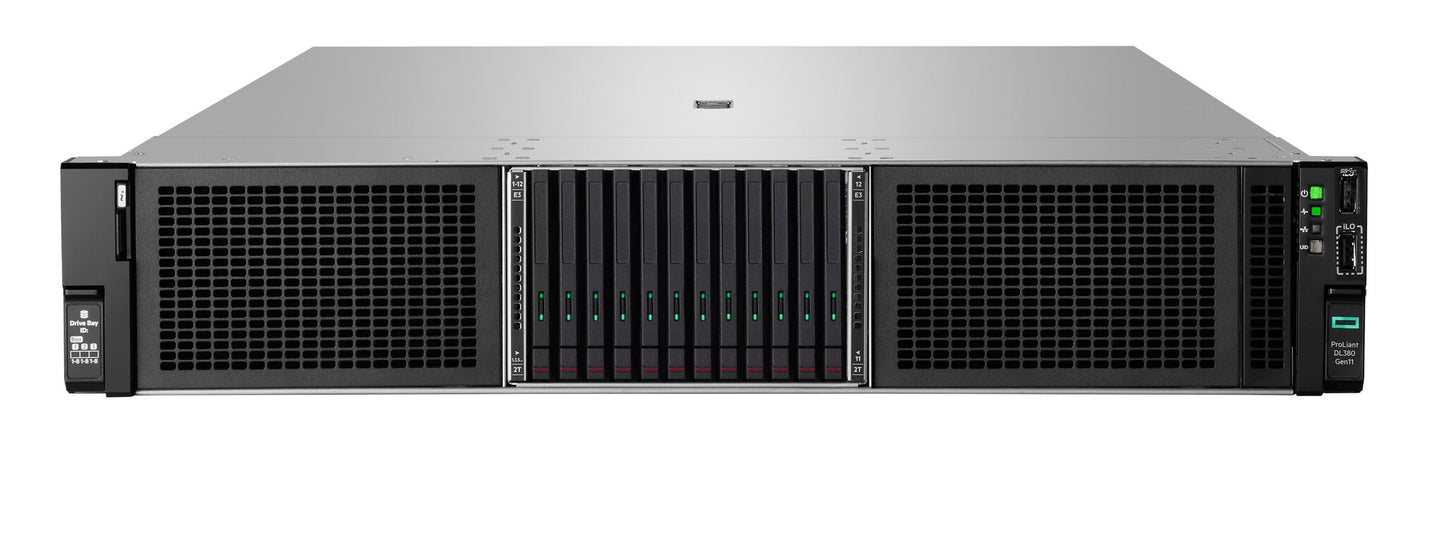 HPE ProLiant DL380 Gen11 4510 2.4GHz 12c 1P 2x32GB-R 8SFF 1x7.68TB NVMe SSD 2x1000W PS EU Server