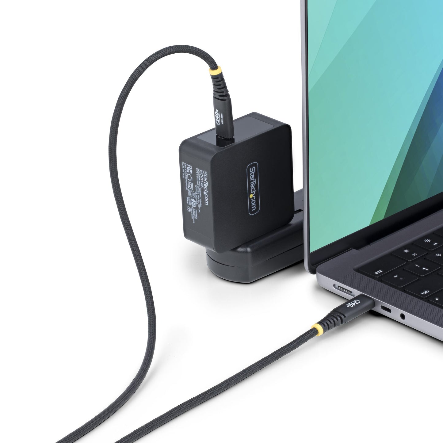 StarTech.com 3ft (1m) USB-C Charging Cable, Durable and Ultra-Flexible, 240W (5A) PD EPR, USB 2.0 Laptop Charger Cable, USB-IF Certified, Rugged USB-C Charging Cord