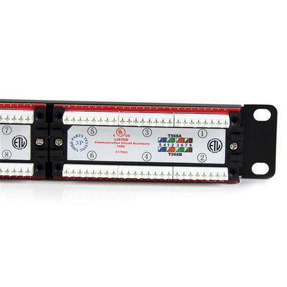 StarTech.com 24 Port 1U Rackmount Cat 6 110 Patch Panel