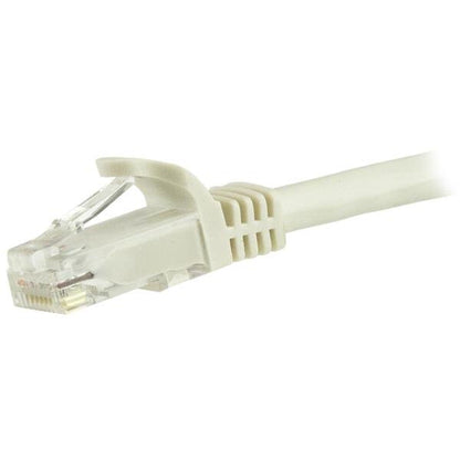 StarTech.com 15m CAT6 Ethernet Cable - White CAT 6 Gigabit Ethernet Wire -250MHz 100W PoE RJ45 UTP Network/Patch Cord Snagless w/Strain Relief Individually Tested