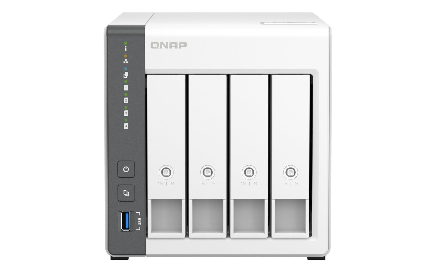 QNAP TS-433 NAS Tower Cortex-A55 4 GB 24 TB HDD QNAP Turbo System White