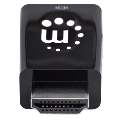 Manhattan HDMI to VGA (with Audio) Converter, 1080p, Male to Female, Micro-USB Power Input Port for additional power if needed, Black, Three Year Warranty