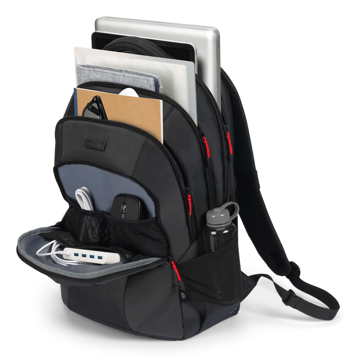 DICOTA D32119-RPET backpack Casual backpack Black, Red Polyester, Recycled polyethylene terephthalate (rPET)