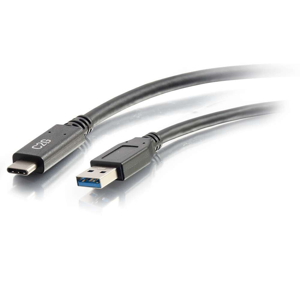 C2G 3ft (0.9m) USB-C® to USB-A 3.2 Gen 1 (5Gbps) Cable M/M - Black