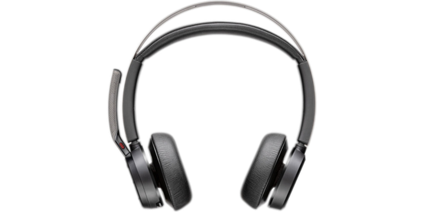 HP Poly Voyager Focus 2 Microsoft Teams Certified USB-C-C Headset +USB-C/A Adapter +Charging Stand