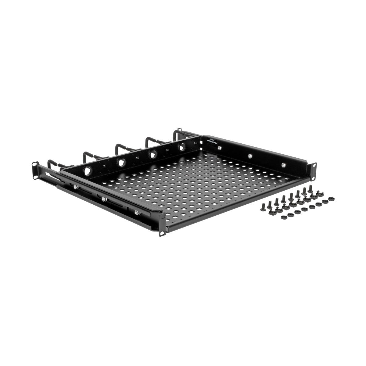 Tripp Lite SRWSHELF4P1U SmartRack Cantilevered Steel Rack Shelf - 1U, Vented, Integrated Cable Rings, 14.2 in. Deep, Holds up to 50 lbs (22.2 kgs)