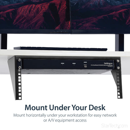 StarTech.com 4U 19in Steel Vertical Wall Mount Equipment Rack Bracket - TAA