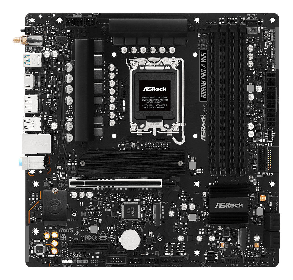 Asrock B860M Pro-A WiFi Intel B860 LGA 1851 (Socket V1) micro ATX