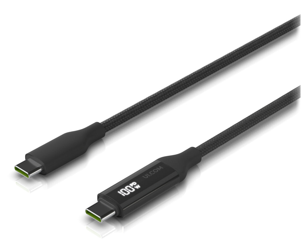 Ubiquiti UACC-Cable-USB-100W-2M-BK USB cable USB C 0.48 Gbit/s Black, Grey