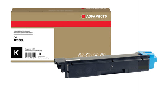 AgfaPhoto Compatible Toner Cartridge, Black, Replacement for OKI 44992402, 2500 Pages
