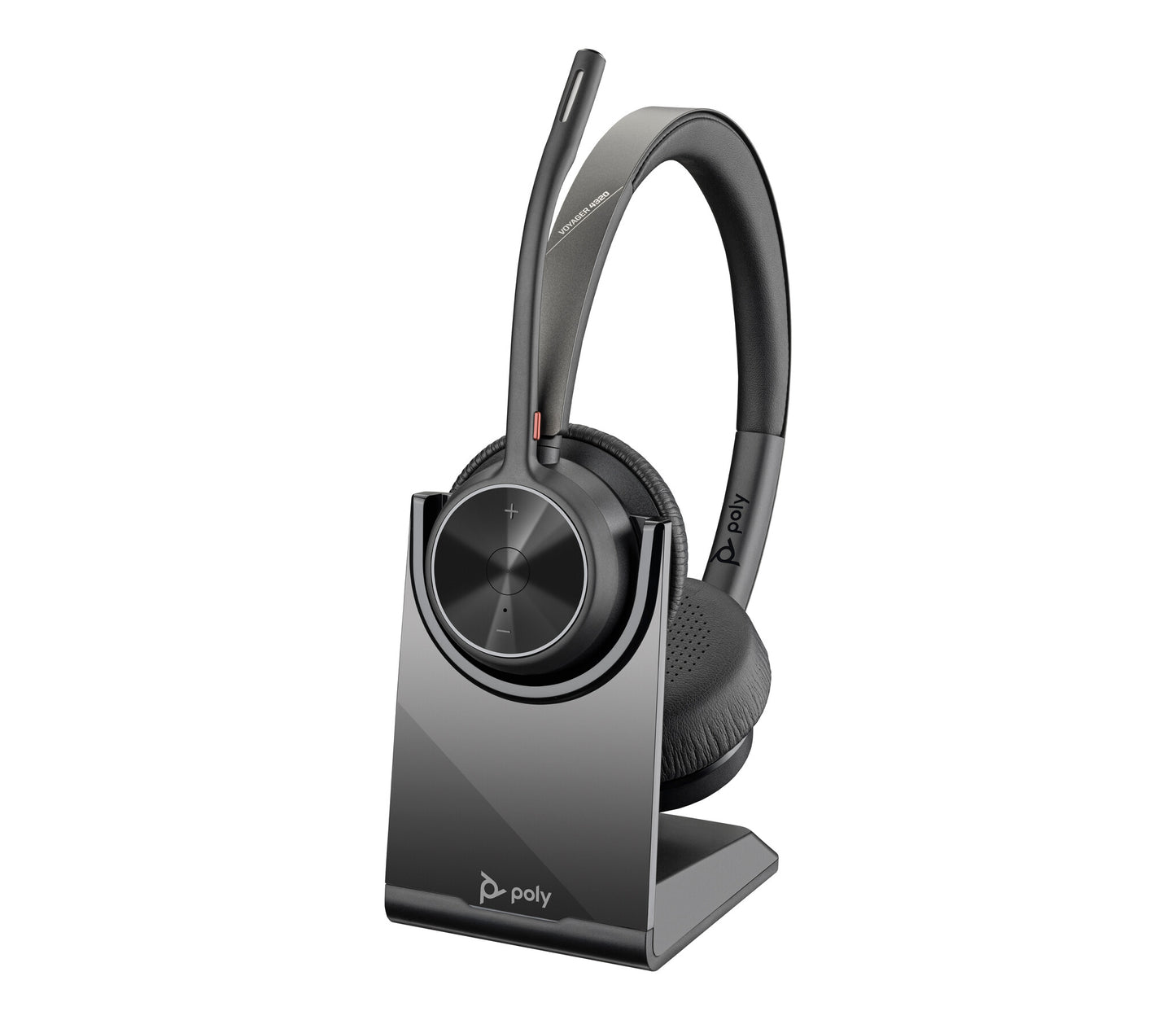 Poly Voyager 4320 UC Stereo USB-A Headset +BT700 USB-A Adapter +Charging Stand