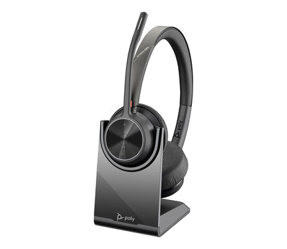 Poly Voyager 4320 UC Stereo USB-A Headset +BT700 USB-A Adapter +Charging Stand