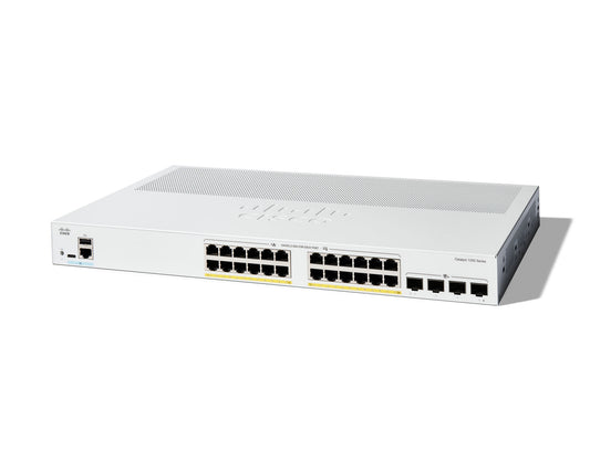 Cisco Catalyst 1200-24P-4X Smart Switch, 24 Port GE, PoE, 4x10GE SFP+, Limited Lifetime Protection (C1200-24P-4X)