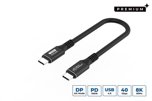 Microconnect USB4CC015 USB cable USB4 Gen 3x2 0.15 m USB C 100 W Black