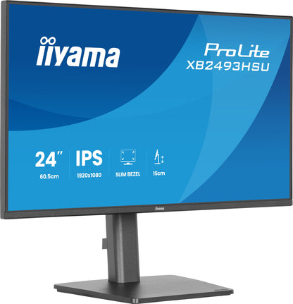 iiyama ProLite XB2493HSU-B1 computer monitor 60.5 cm (23.8") 1920 x 1080 pixels Full HD LED Black