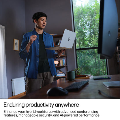 HP EliteBook 8 G1i 14 inch Notebook AI PC Wolf Pro Security Edition Intel Core Ultra 7 255U Laptop 35.6 cm (14") WUXGA 16 GB DDR5-SDRAM 512 GB SSD Wi-Fi 6E (802.11ax) Windows 11 Pro Silver