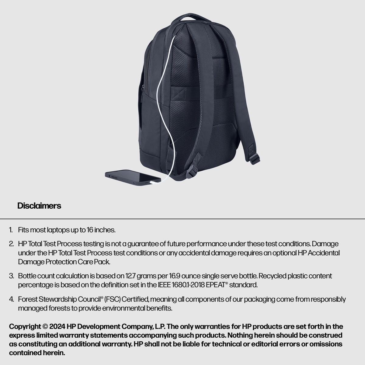 HP Everyday 16-inch Laptop Backpack