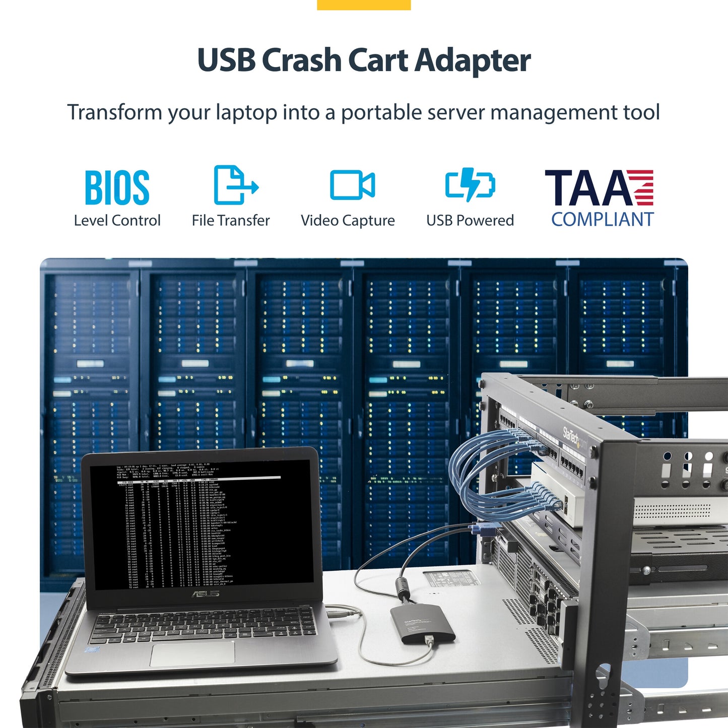 StarTech.com USB Crash Cart Adapter with File Transfer & Video Capture
