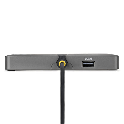 StarTech.com USB-C to Quad-Monitor Workstation Adapter, 4K 60Hz DisplayPort, 140W PD Passthrough for Laptop Charging, USB Port for Wireless Keyboard / Mouse, TAA
