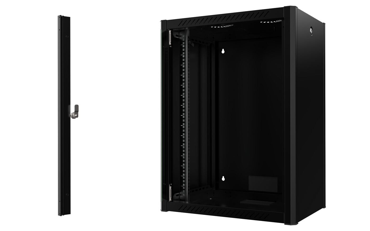 Lanview RWP16U45BL rack cabinet 16U Wall mounted rack Black
