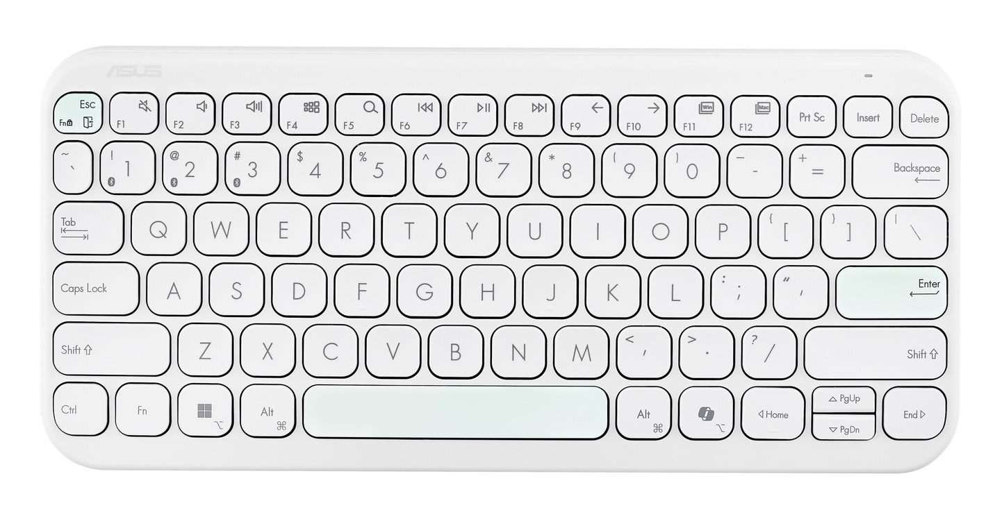 ASUS Marshmallow KW100 keyboard Home Bluetooth White