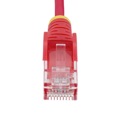 StarTech.com 50cm Red Slim CAT6 Ethernet Cable, Snagless, 100W PoE, UTP, LSZH, 28AWG Pure Bare Copper Wire, Slim RJ45 Network Patch Cord w/Strain Reliefs, Individually Tested