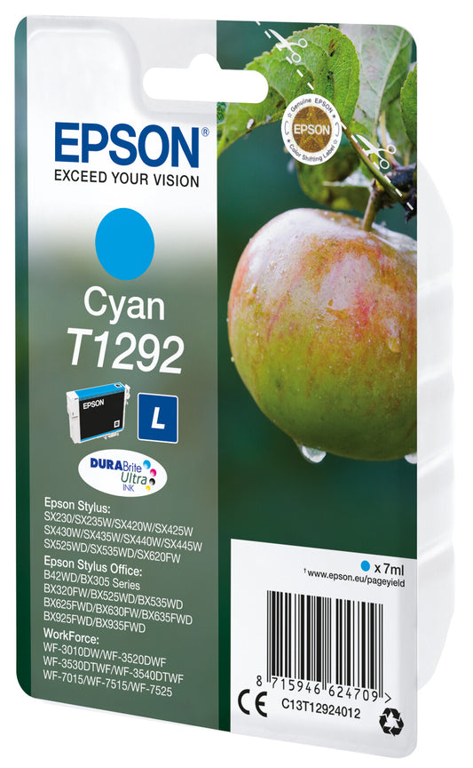 Epson T1292 Apple DURABrite Ultra Single Cyan ink cartridge