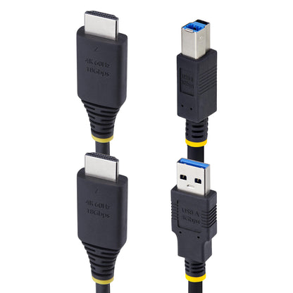 StarTech.com 6ft (1.8m) HDMI and USB 5Gbps KVM Cable, 4K 60Hz, HDMI 2.0 and USB Combo Cable for KVM Switches