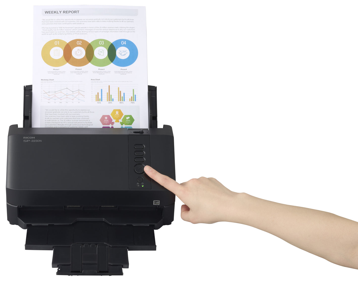 Ricoh SP-2230N ADF scanner 600 x 600 DPI A4 Black