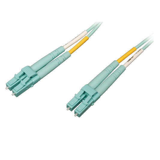 Tripp Lite N820-10M-OM4 10Gb/100Gb Duplex Multimode 50/125 OM4 LSZH Fiber Patch Cable (LC/LC) - Aqua, 10M (33 ft.)