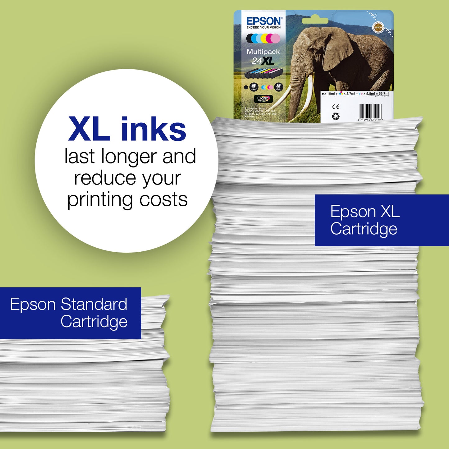 Epson Elephant 24 Claria Photo HD Single Black Ink