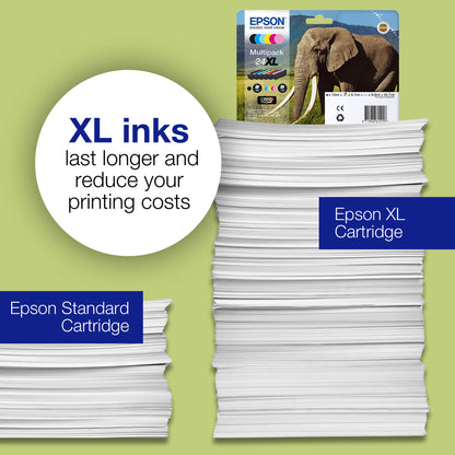 Epson Elephant 24 Claria Photo HD Single Black Ink
