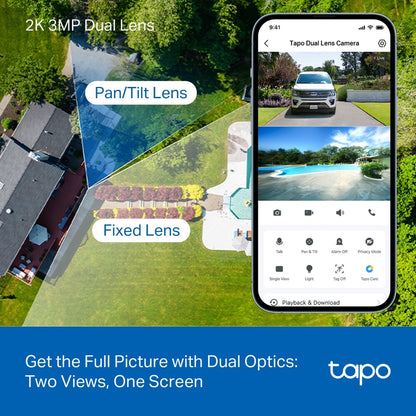 TP-Link Tapo Solar-Pow Dual-Lens Pan/Tilt Sec Cam Kit smart home security kit